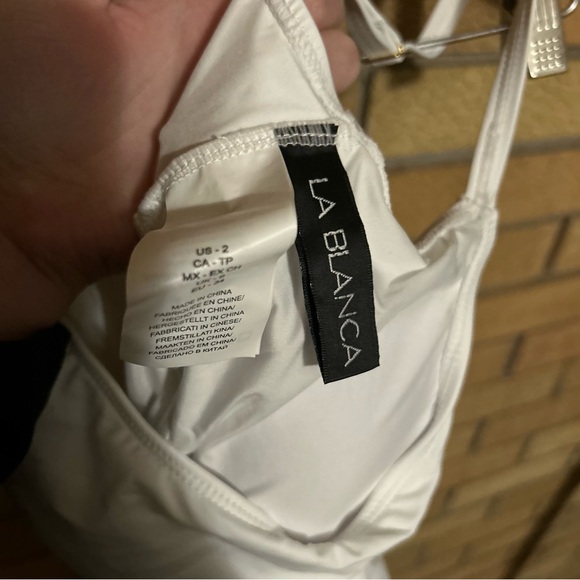 NWT La Blanca Island Goddess Lingerie One Piece Swimsuit White Size 2 - Picture 5 of 6